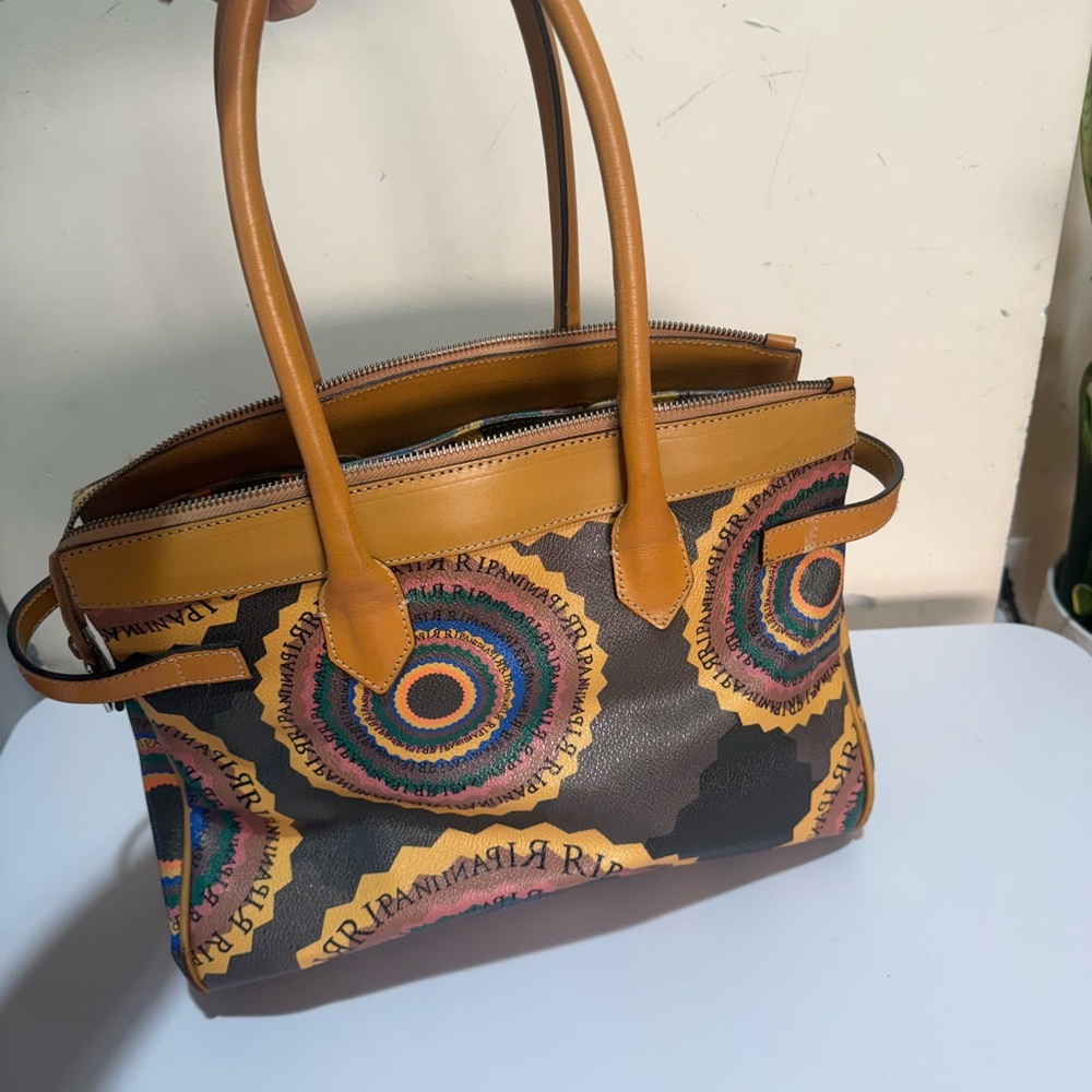 Multicolor Patterned Satchel - image 11